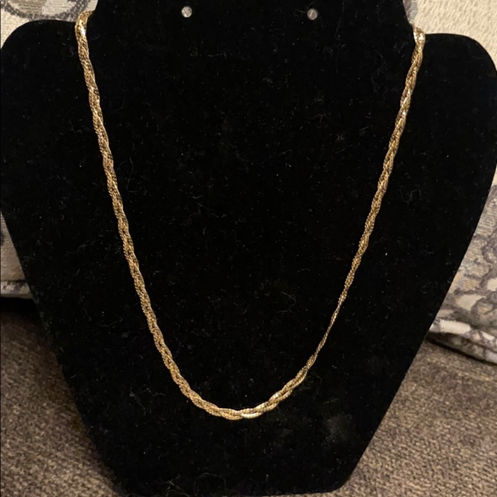 Tri Gold Fashion Necklace